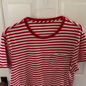 J. Crew Red and White Striped Tee